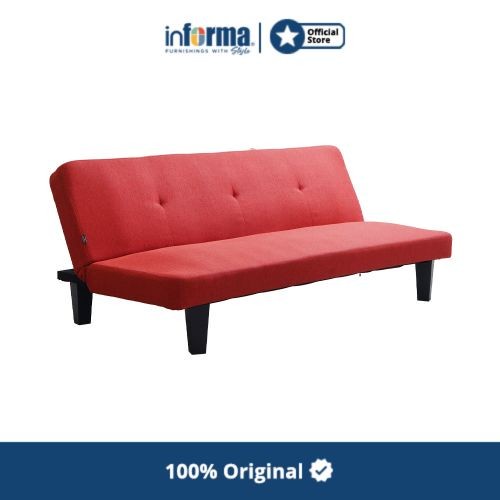 BERKUALITAS Informa Oakland Sofa Bed Fabric  Merah
