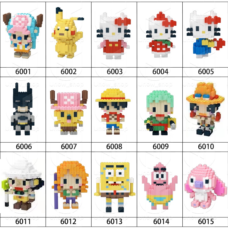 Nano Block ANIME ,DISNEY MARVEL& DC ,ONEPIECE, TOY STORY Series Mini | Bricks education Nano Block