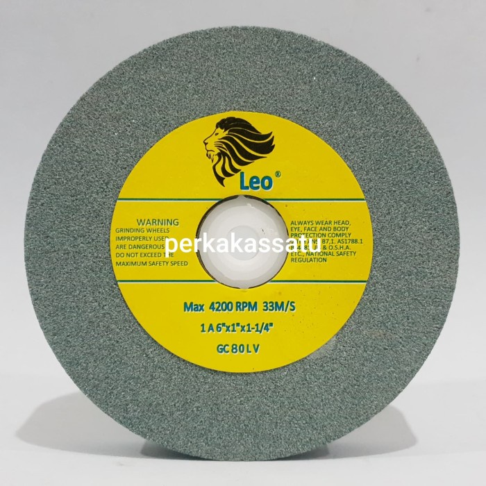 BATU GERINDA DUDUK HALUS LEO 150MM 6" X 1" X 1-1/4" 6 INCI 150 MM GC80