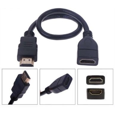 Kabel HDMI Extension Male To Female 30cm Extender Cable 0.3m / Dongle Wifi Android Smart TV Termurah [MF]