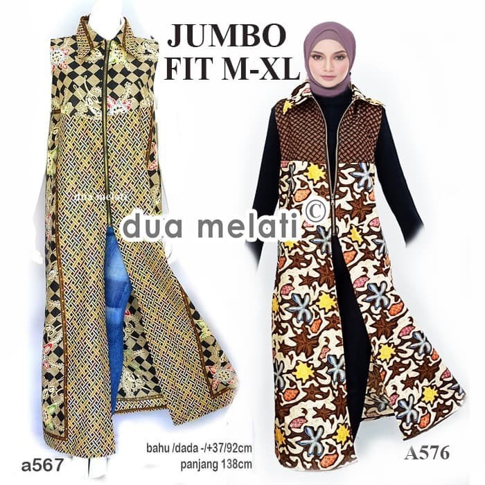 ✨LARIS✨ -Baju gamis batik outerwear wanita outer tunik batik luaran muslim - A635