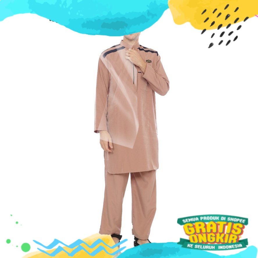 Baju Koko / Baju Muslim Setelan Pakistan Dewasa / Setelan Muslim AZWAN / Gamis Pria / Koko Pakistan 