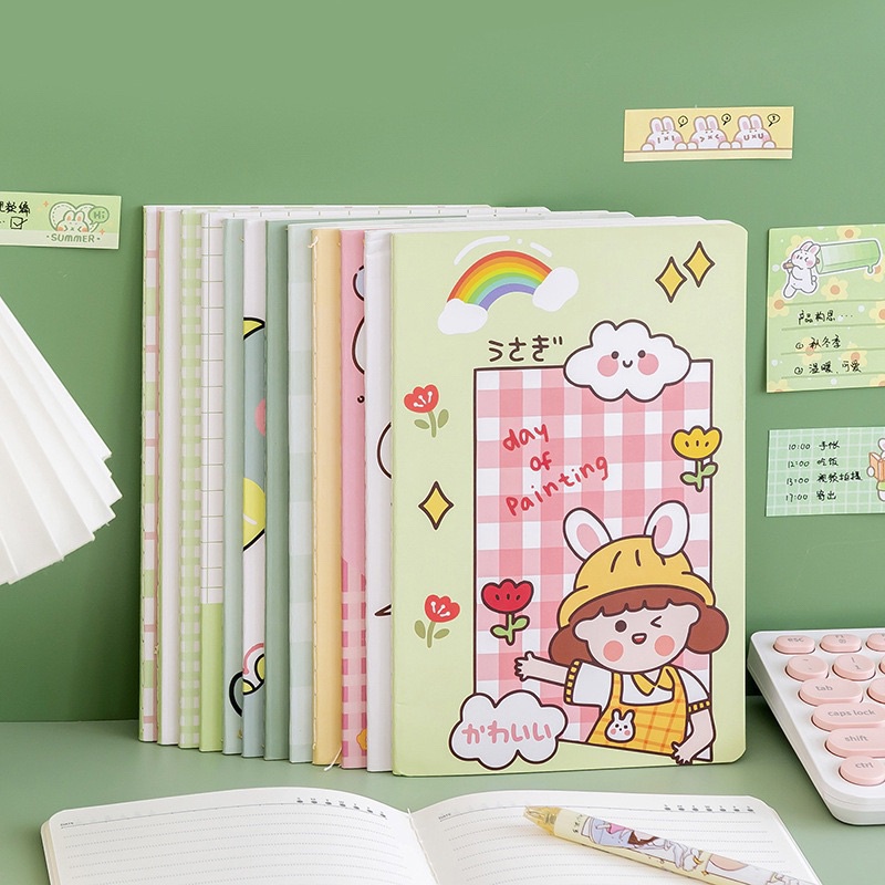 

Pomponi Buku Catatan A5 lucu 30Lembar Buku Tulis Kawaii Karakter Cartoon