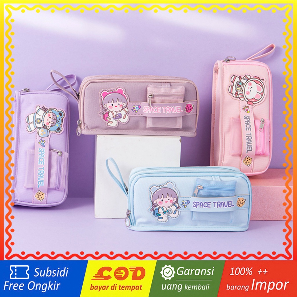 

TXS18 Korean Pen Pencil Case Space Travel Kotak Tempat Pensil Box KTM