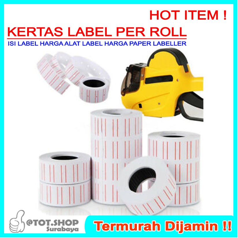 

17A. PER ROLL ISI LABEL HARGA ALAT PRICE LABELLER REFILL REFIL