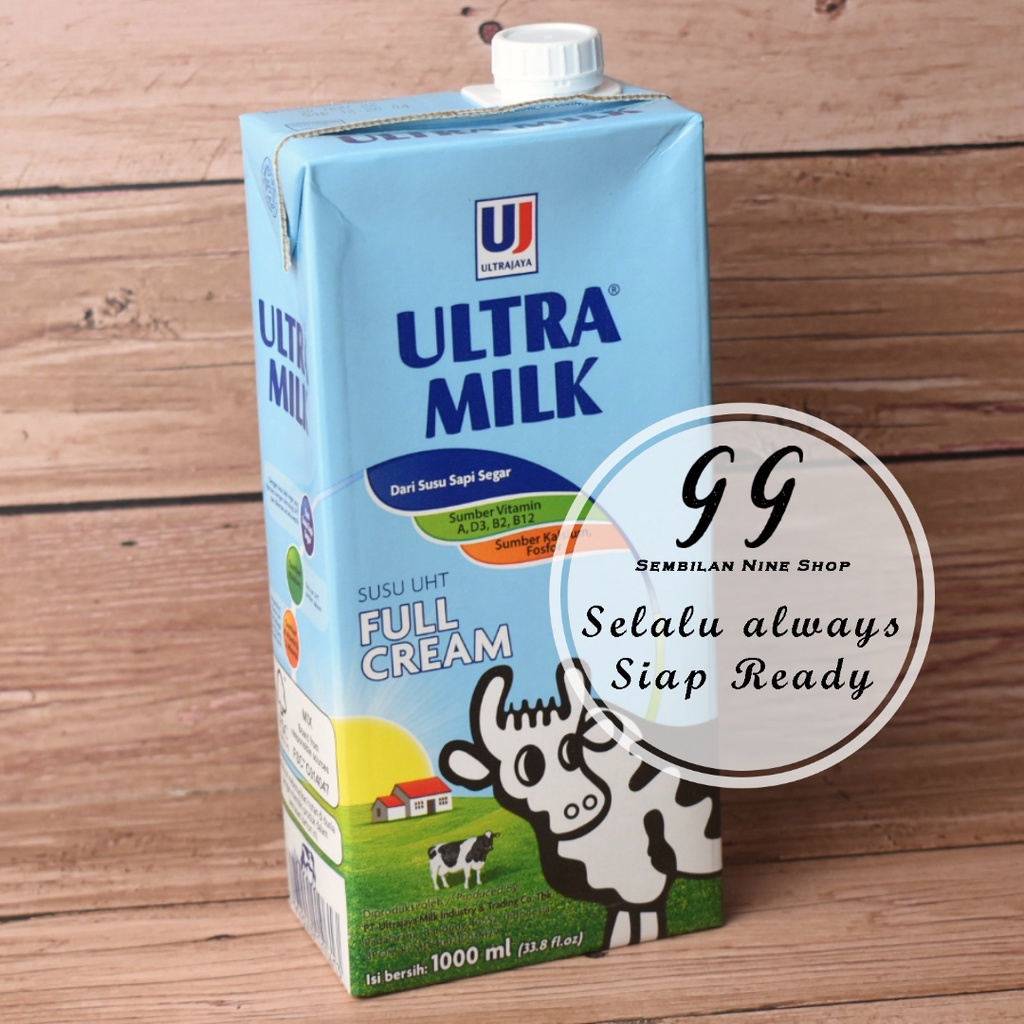 

ULTRA MILK Susu UHT FULL CREAM 1000 ML 1 Liter Ultrajaya Susu Sapi Ful Krim Halal