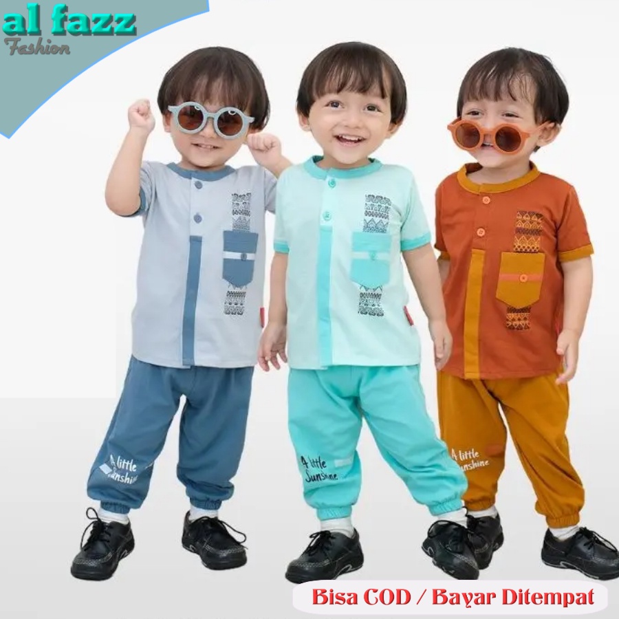 Baju Muslim Setelan Anak Bayi Laki Laki 3 Bulan - 2,5 Tahun Koko Daudy Setelan Koko Bayi 0 6 Bulan 6
