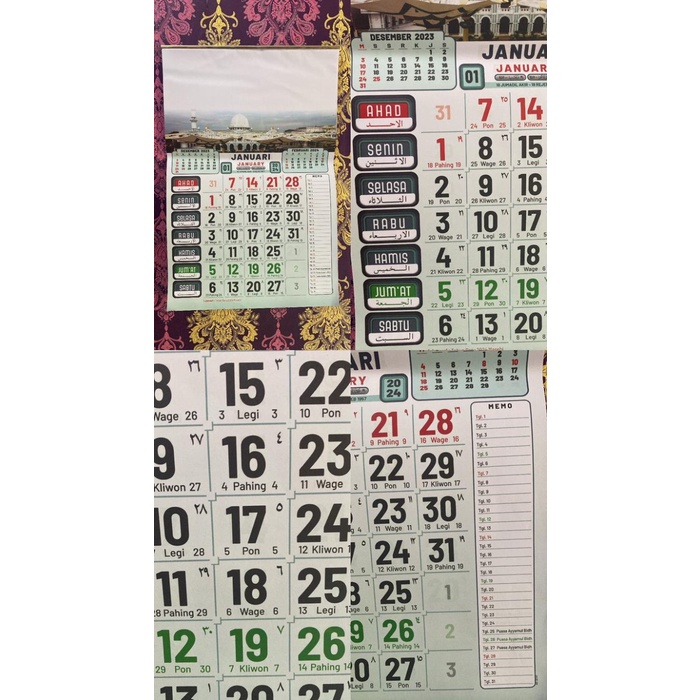 

2024 KALENDER KERJA WARNA FUUL GAMBAR MASJID 32X48CM - KK ARAb gambar