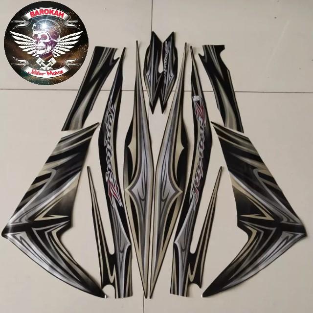 AJS Striping stiker polet list motor yamaha jupiter z new robot 2011 2012 hitam full list body stand