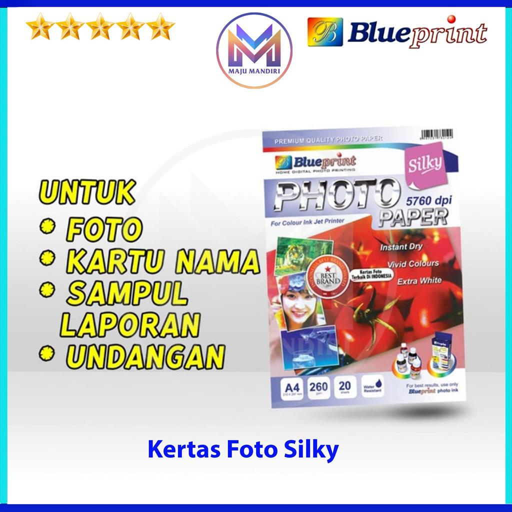 

Kertas Foto Silky Blueprint 260 Gsm Doff A4 / Silky Photo Paper