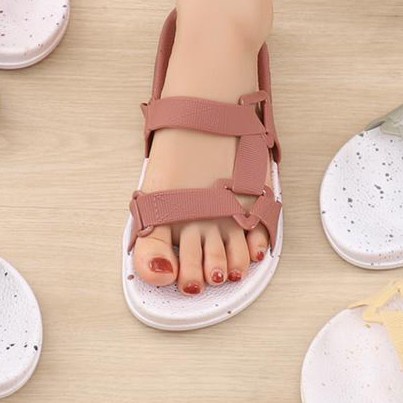 DRB (2059-B1) Sandal Slop Semi Gunung Wanita Warna Import Mokaya - salem, 37