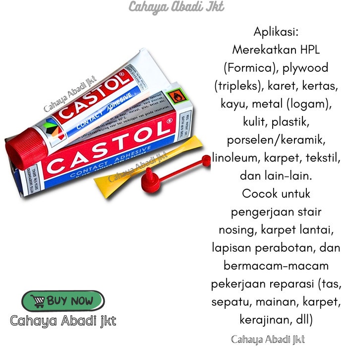 

LEM KUNING SERBA GUNA CASTOL TUBE BESAR 51CC