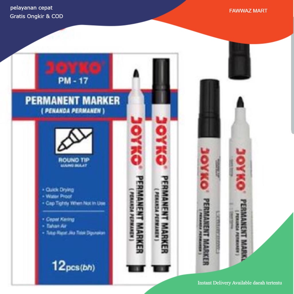 

Spidol Permanent Marker PM-17 Joyko (Pcs)