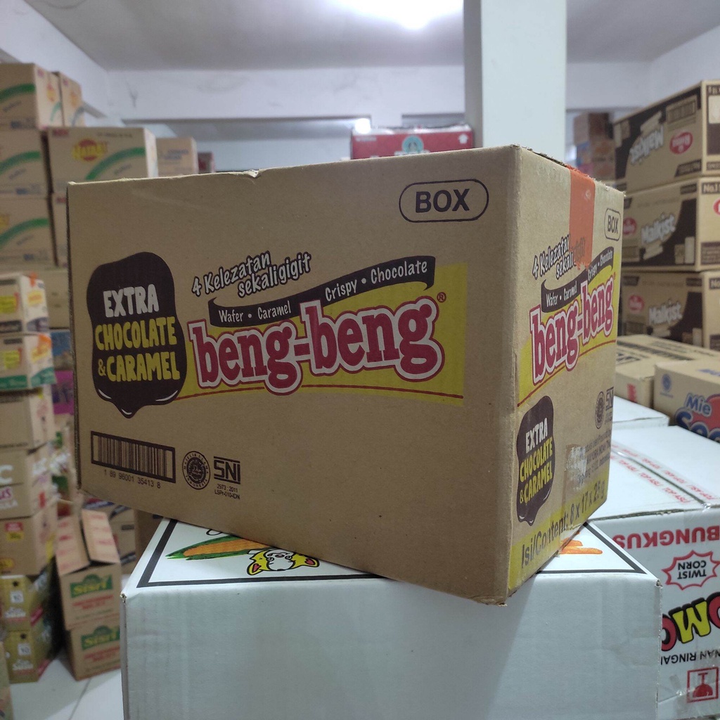 

(1 DUS/8 Box) Beng Beng Extra Wafer Chocolate Caramel isi 8x17