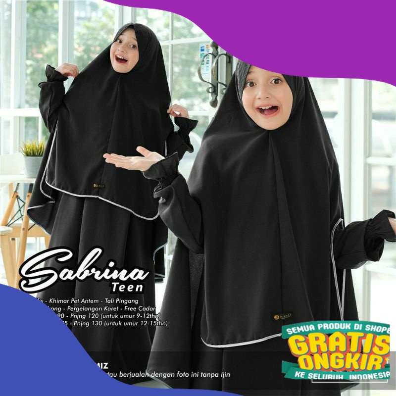 GAMIS ANAK SABRINA  SET CADAR // GAMIS HIJAB CADAR USIA 6 -13 TAHUN // GAMIS ANAK // GAMIS TANGGUNG 