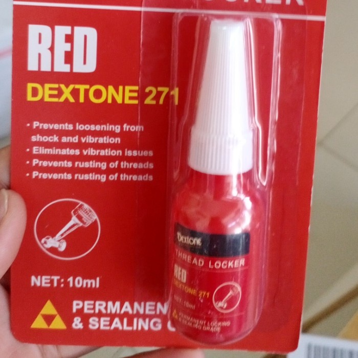 Dextone Red Thread Locker 271 Lem Baut ThreadLock permanen