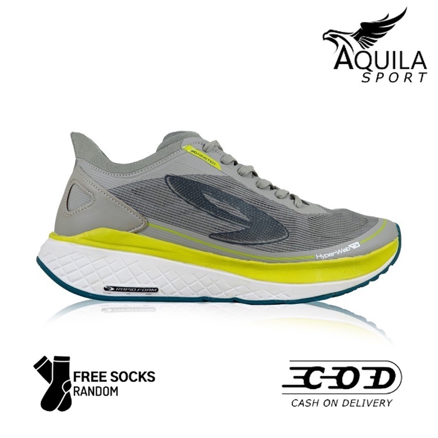 Sepatu Lari 910 Nineten KENZO RUN Original - Abu/Kuning/Putih