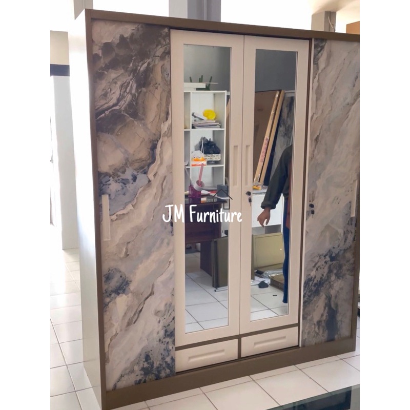 PROMO CUCI GUDANG Lemari Plat Besi 4 Pintu