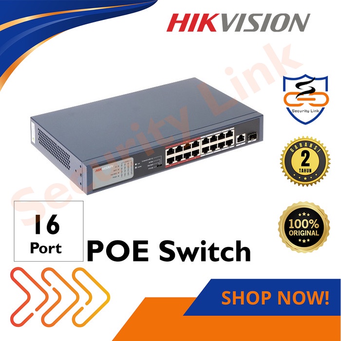 POE SWITCH 16 Port Hikvision DS-3E0318P-E/M