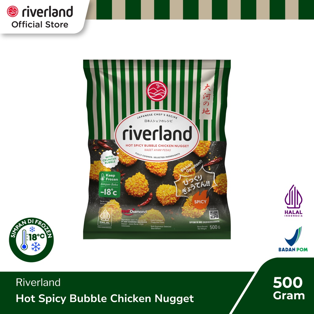 Riverland Hot Spicy Bubble Chicken Nugget 500 Gr