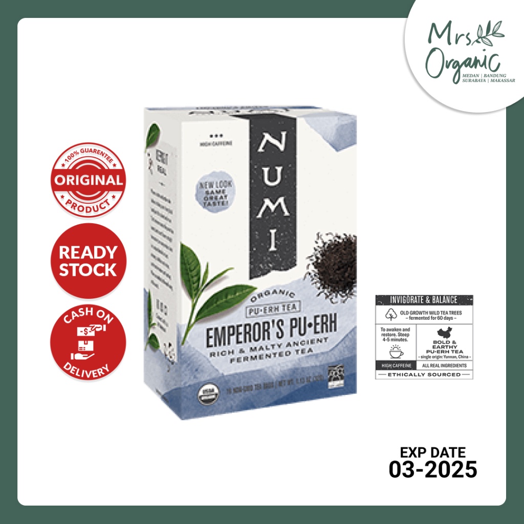 

Teh Celup Organik Organic Emperors Pu Erh Tea Numi 32 gram