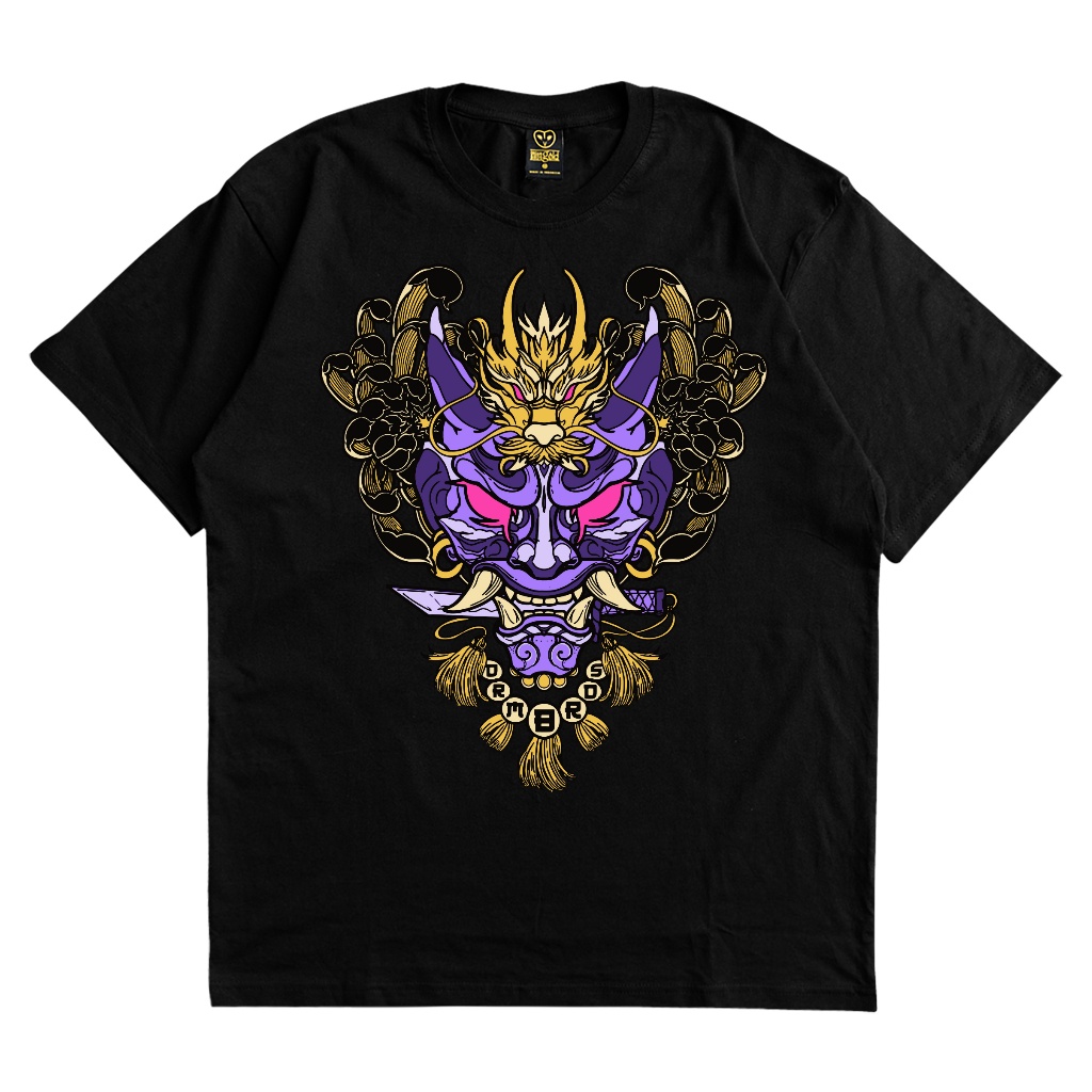 【COD】 NEW DREAMBIRDS GOLD "ONI MASK II" BLACK SS T-SHIRT LIMITED EDITION KAOS T-shirts