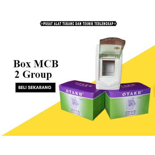[SARANA TEKNIK] BOX MCB 2 Group OTAKU + Lampu / Box MCB 2 group / tempat MCB 2group