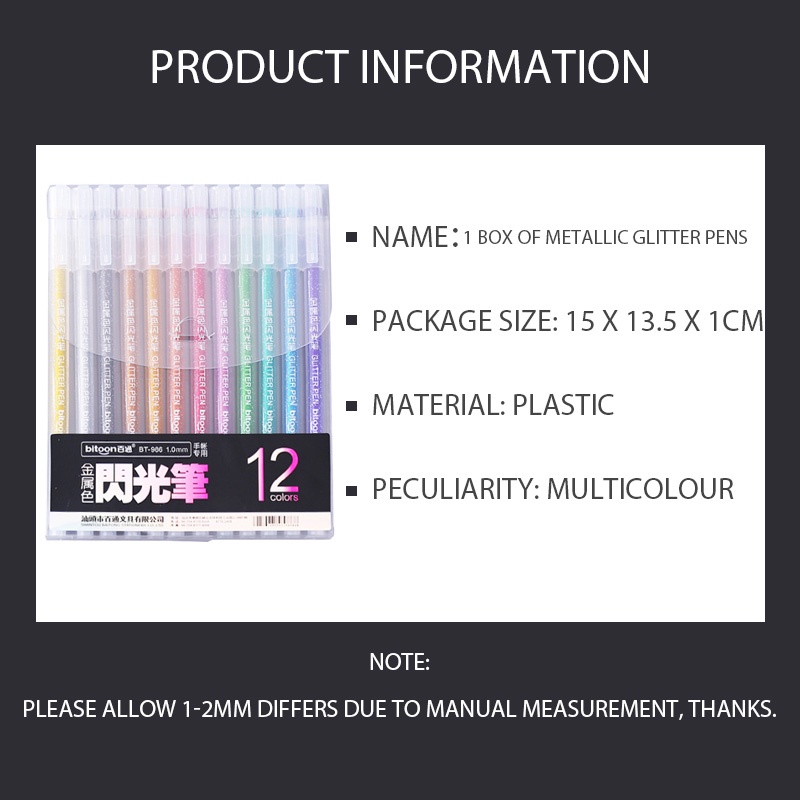 

Painting Graffiti Colorful Gel Pen Pearl Watercolor Pen Children Metallic Color Glitter Pen-LOY