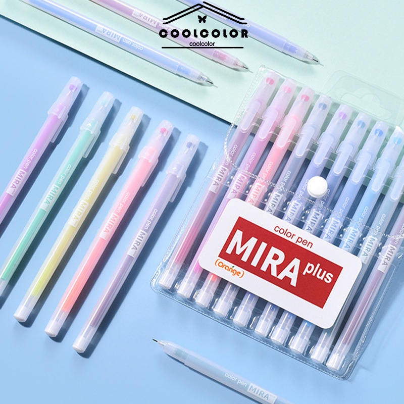 

COD❤️Simple Frosted transparan,0.5mm pena,Siswa Pena Cat Air-cl