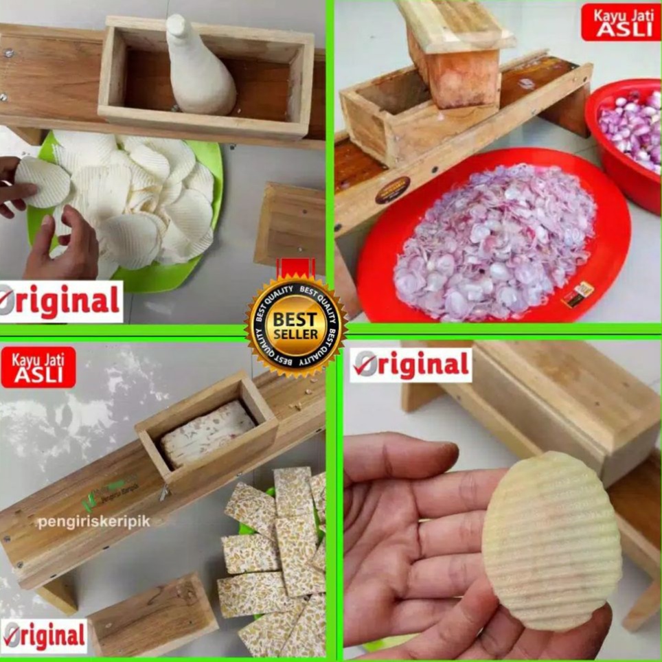 (READY STOK)Pengiris Serbaguna || Pengiris Keripik || Pengiris Bawang Kayu JATI ASLI