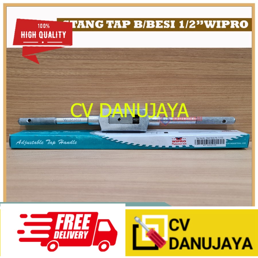 WIPRO Stang Tap 1/2" 12MM Stang Hand Tap Gagang Hand Tap