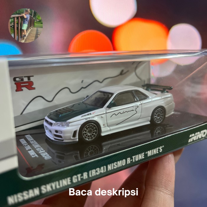 Diecast inno64 Nissan Skyline GT-R R34 Nismo R-Tune Mine's