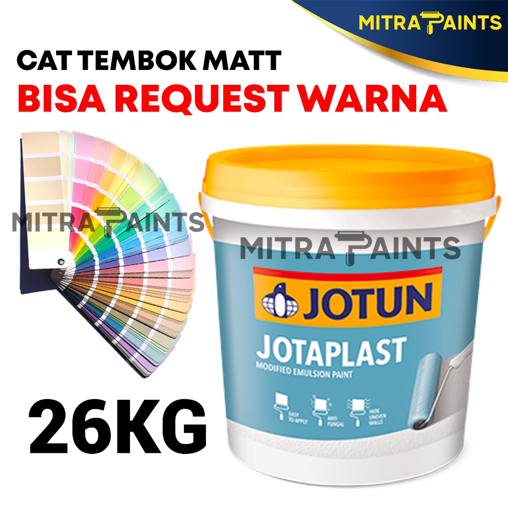 [OJEK] CAT TEMBOK JOTUN JOTAPLAST 18 LITER 26 KG PAIL / BISA REQUEST CUSTOM WARNA TINTING