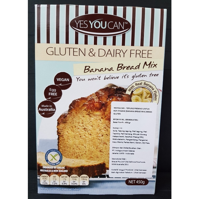 

[Big Sale] YES YOU CAN Gluten & Dairy Free Banana Bread Mix