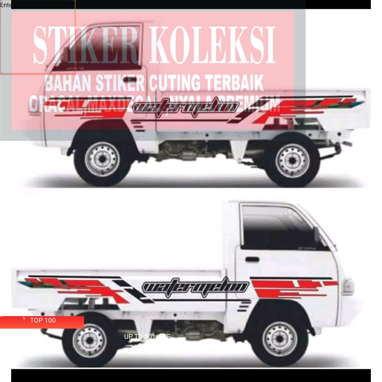 stiker cuting 0001catting sticker WATER MELON sticker mobil pick-up carry new grandmax L300 dll