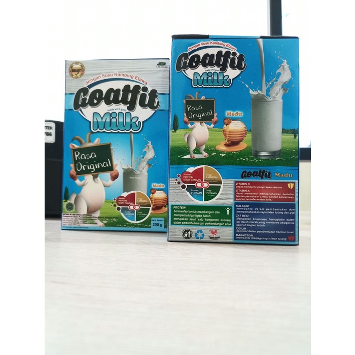 

GOATFIT MILK Susu kambing Etawa Plus Madu rasa Original plus royak jelly rasa vanilla