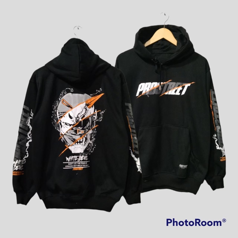 Jaket Sweater Prostreet White Devil Pria Wanita Hoodie Sunmori Unisex Murah Berkualitas