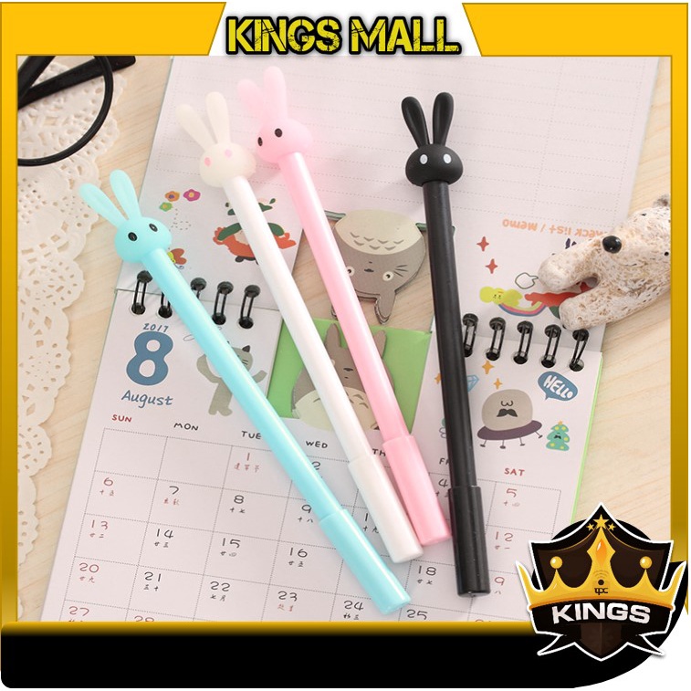 

KINGS - S6073 Pena Bentuk Karakter Kepala Kelinci / Bolpen Karakter Bunny Lucu Unik / Pulpen Karakter Gel Imut / Pulpen Gel Pena