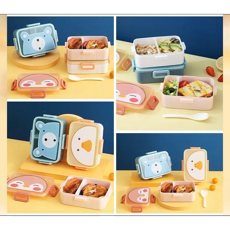 Lunch Box Tempat makan anak-anak 2518 530ml / Kotak bekal lucu dan unik