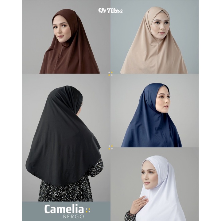 Hijab Instan Nibras 75 x 85 cm Jilbab Spandex Araa Bergo Ringan Lentur