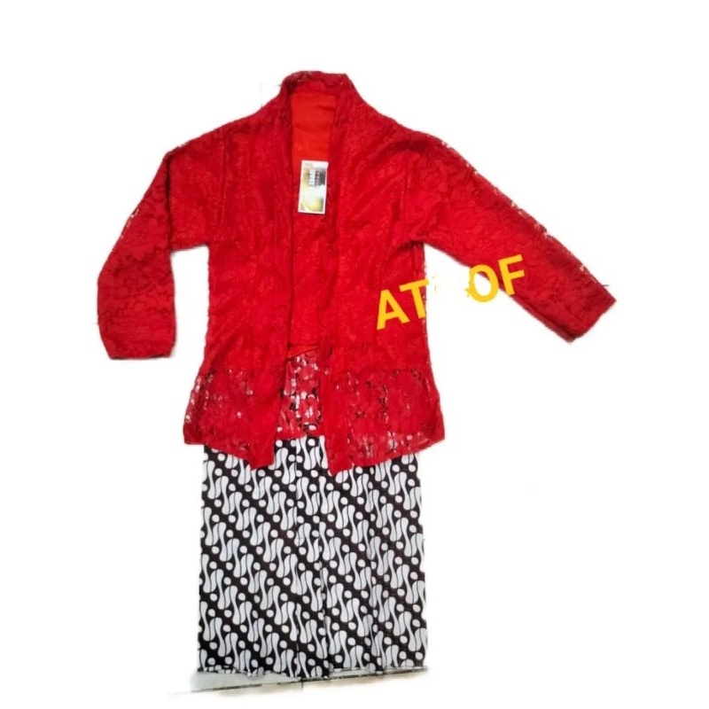 Setelan Kebaya Brokat Anak - Kebaya Brokat + Bawahan