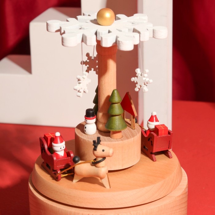 

Premium Wooden Music Box // Christmas Snowflake