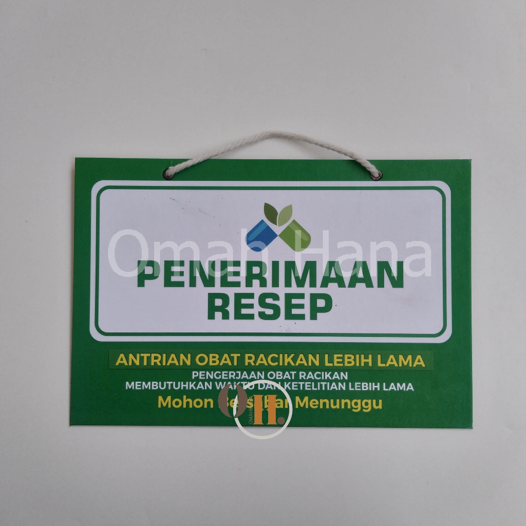 

Hard Poster Penerimaan Resep - Pengambilan Resep - Hard Poster Farmasi - Nama Ruang