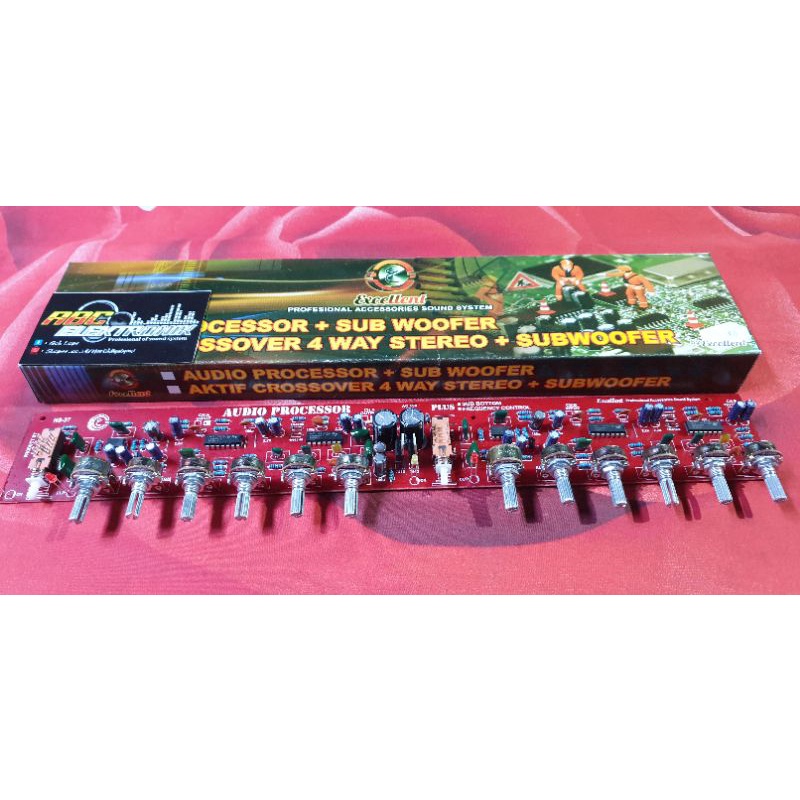 kit audio prosesor plus sub frequency excellent