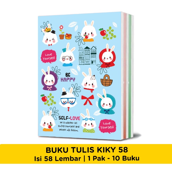 

(10 buku) BUKU TULIS KIKY 58 LEMBAR / BUKU TULIS SEKOLAH GARIS /Buku tulis 58 (Isi 10 Pcs)/perlengkapan sekolah/alal-alat sekolah