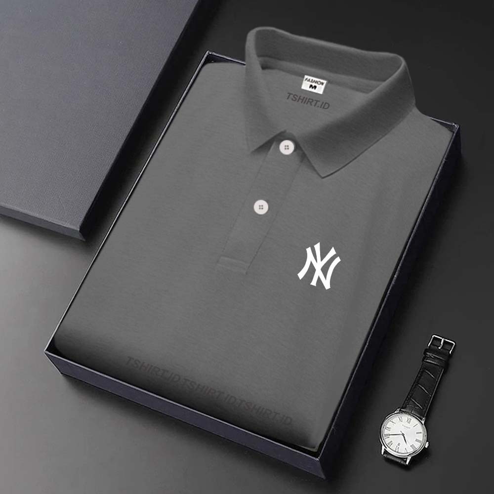 Baju Polo Shirt Motif NEW - YORK/ Polo Shirt Pria / Kaos Kerah Pria / Kaos Polo / Tshirt Pria | Puti