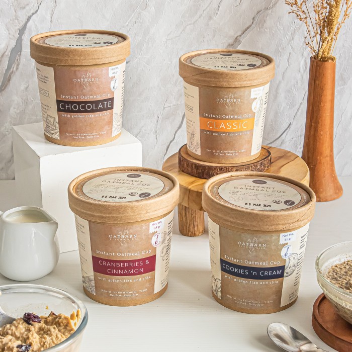 

BEST SELLER- OatBarn Instant Oatmeal Cup - Bundle of 4 | Oat meal Instan