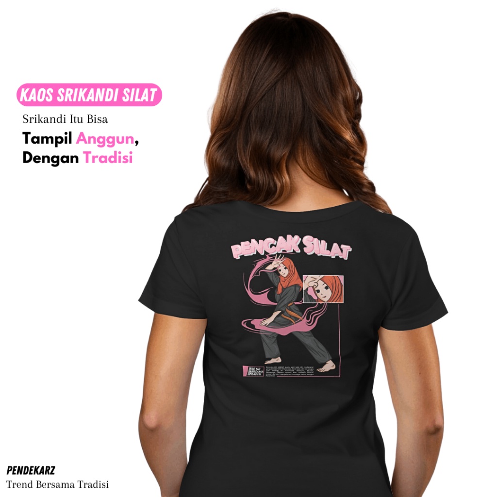 Pendekarz Kaos Srikandi Pencak Silat Wanita Merah Muda