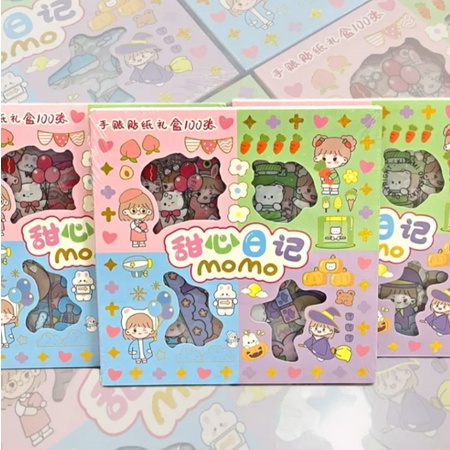 

(DLA) STIKER MOMO RAINBOW ( ISI 100pcs) 4 WARNA / STIKER MOMO MIX WARNA WATERPROOF