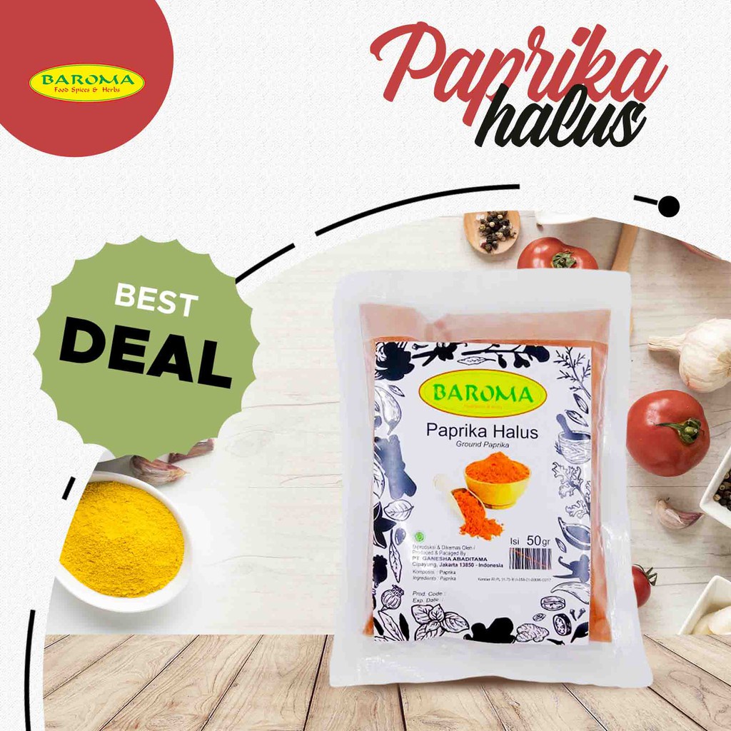 

Baroma Paprika Halus Bumbu Masak [50 g] Refill